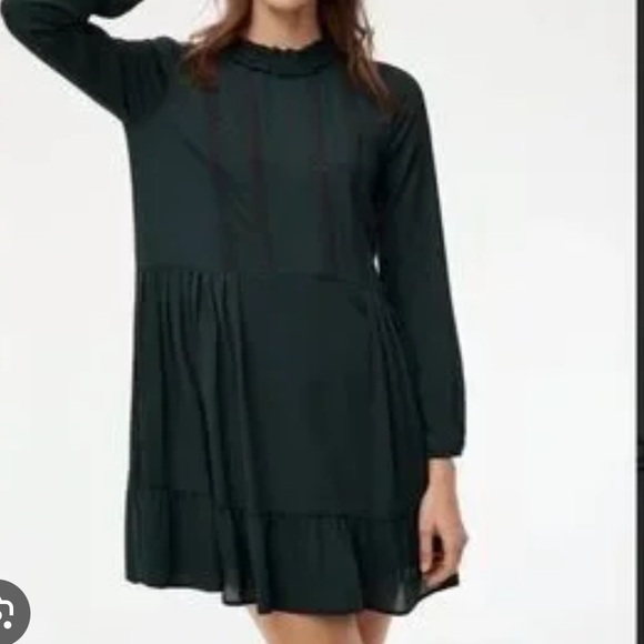 NWOT Aritzia Sunday Best Ruffle Elegant Black Long Sleeve Mini Dress Siz… - Picture 14 of 14